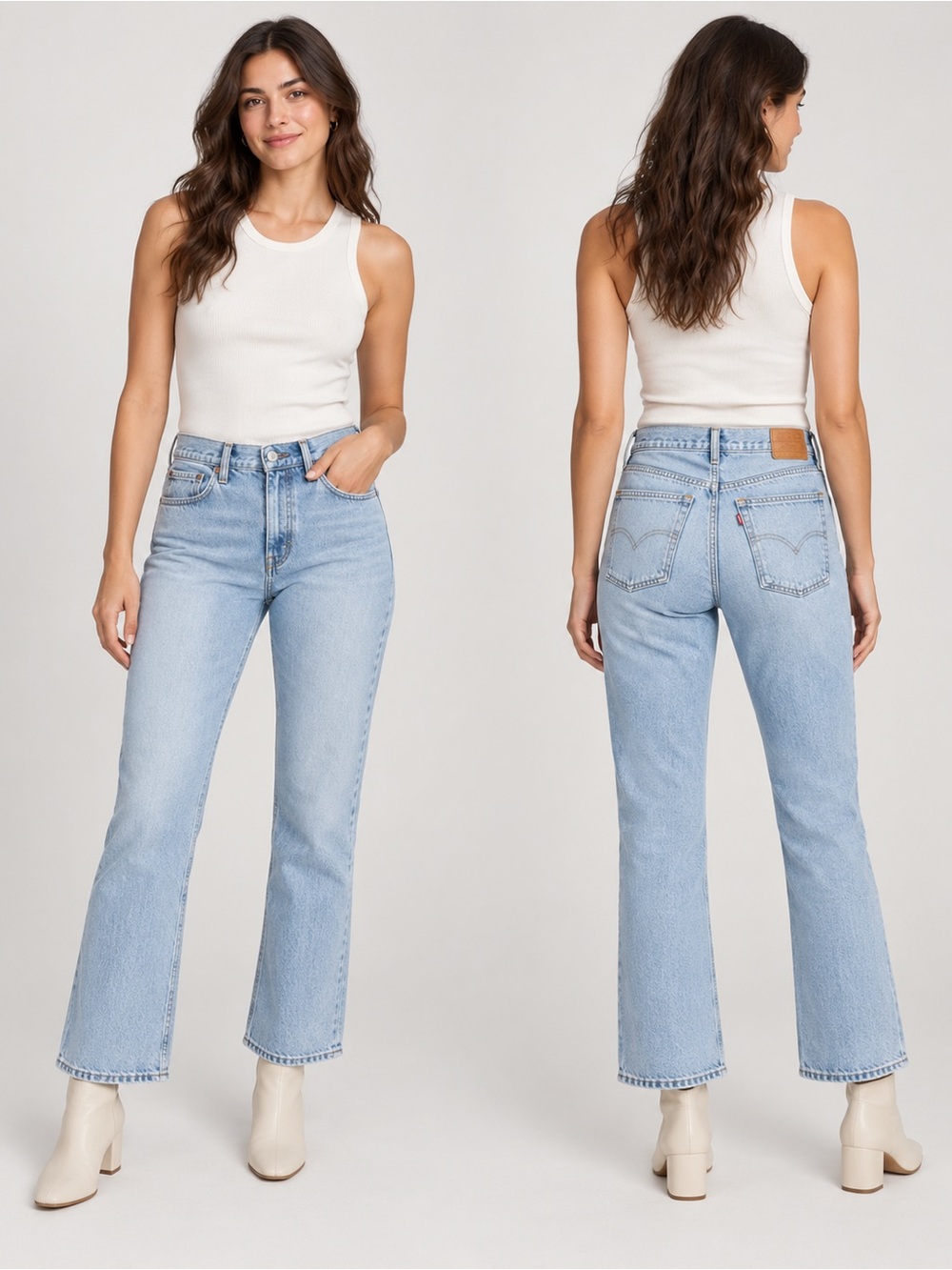 Levi’s Premium Middy Ankle Bootcut Jeans Women’s W31 L29 Light Wash 100% Cotton